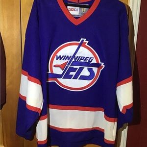 Vintage style CCM Winnipeg Jets Hockey Jersey